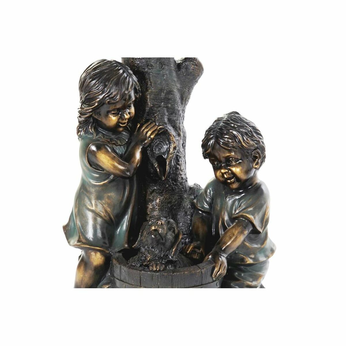 Garden fountain DKD Home Decor Bronze Resin Children 45 x 30 x 87 cm