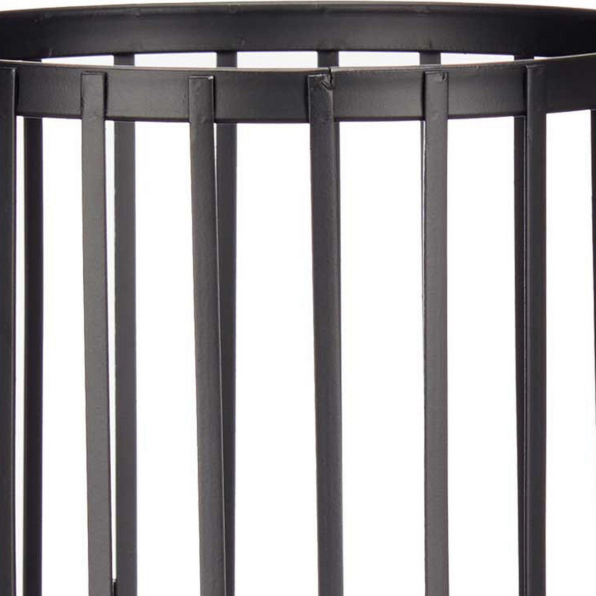 Set of planters 2 Pieces Bars Black Metal