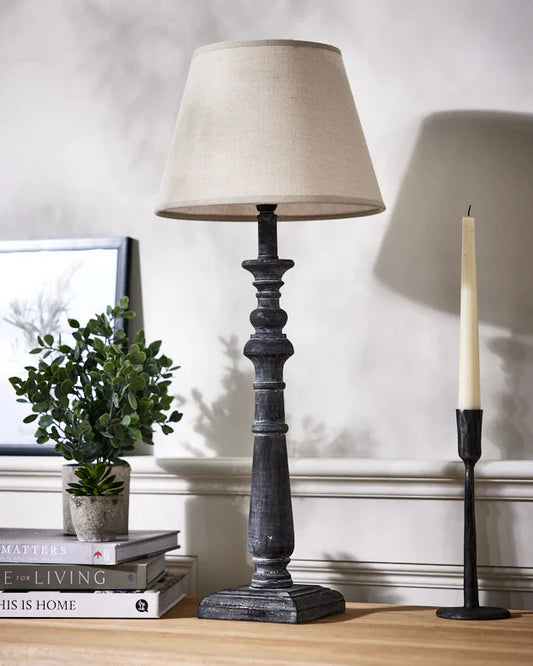 Incia Rustic Column Table Lamp-0