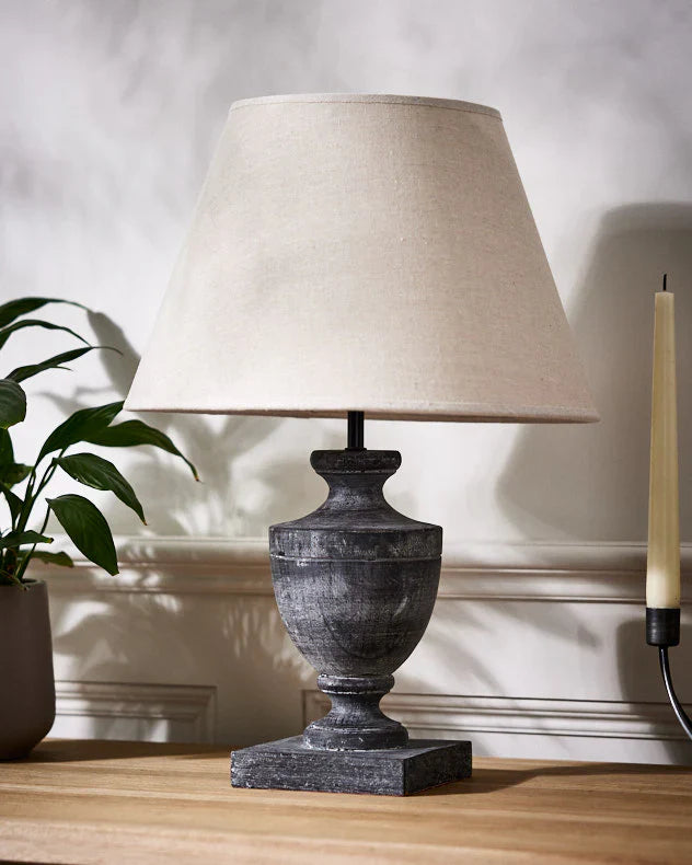 Incia Urn Wooden Table Lamp-0